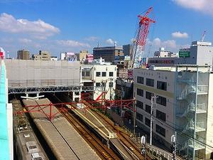 駅の建設工事写真・平成24年7月4日現在