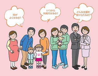 子ども・子育て支援新制度への取組みについてのイラスト