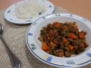 ！なすのキーマカレー