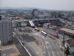 駅前広場を北側より撮影