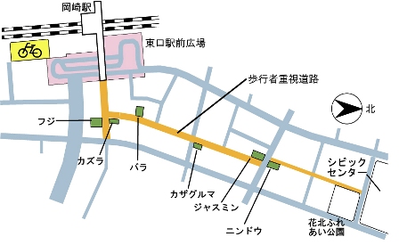 ポケットパークの地図