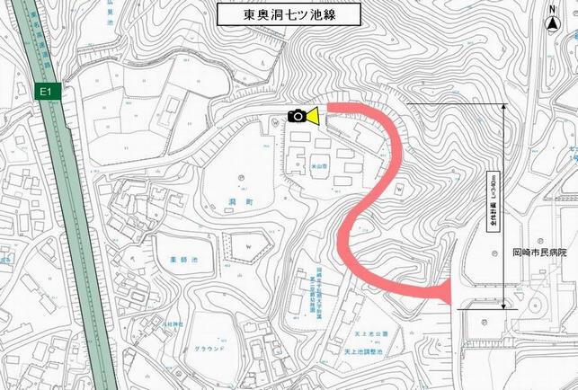 東奥洞七ツ池線位置図