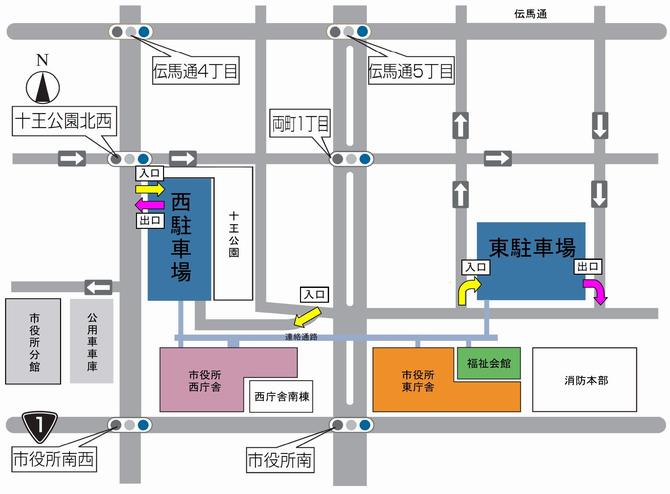 来庁者用駐車場案内 岡崎市ホームページ