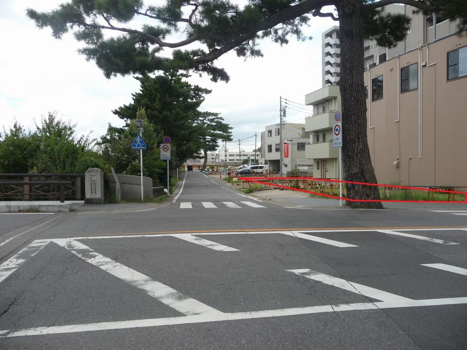 市道明大寺川端4号線道路着工前