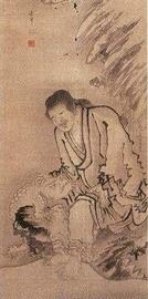 蝦蟇・鉄拐仙人図