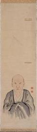 絹本著色鶴田卓池自画像