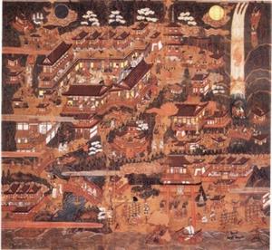 絹本著色那智参詣曼荼羅（附：大黒天版木1枚）