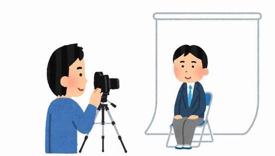 イラスト：写真撮影風景