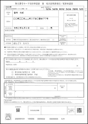 写真：交付申請書