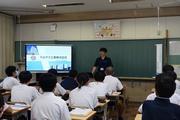 写真：中学生向けキャリア教育支援事業「地元で働くって？」＠矢作北中学校（令和6年度）2