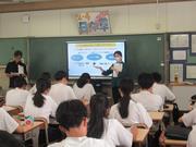 写真：中学生向けキャリア教育支援事業「地元で働くって？」＠矢作北中学校（令和7年度）2