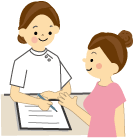 イラスト:受付説明