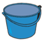 イラスト：プラスチック製バケツ