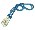 イラスト：プラスチック製縄跳び