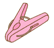 イラスト：プラスチック製洗濯ばさみ