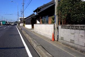 国道1号での自動車騒音調査の写真
