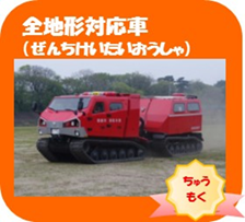 写真：全地形対応車（ぜんちけいたいおうしゃ）