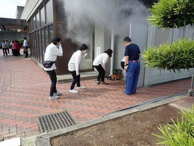 写真：煙道体験