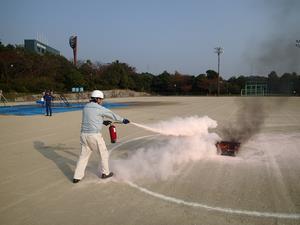 写真：初期消火技術発表会