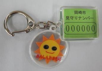 写真：キーホルダー表面