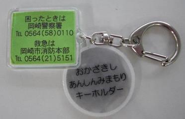 写真：キーホルダー裏面