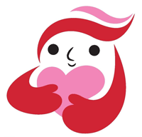 イラスト：犯罪被害者等支援シンボルマーク ギュっとちゃん