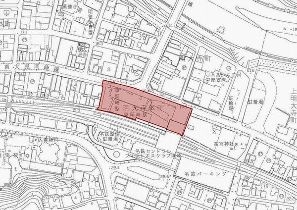 地図：明大寺本町区域
