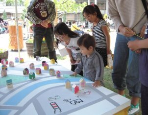 写真：ブロックを配置