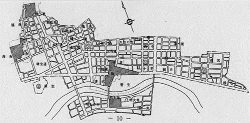地図：戦災復興土地区画整理図