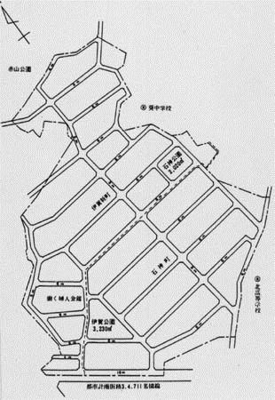 地図：石神土地区画整理図