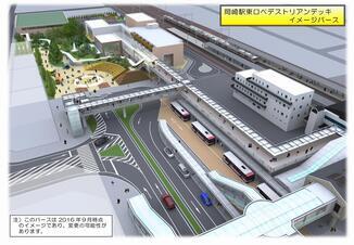 イラスト：岡崎駅東ロペデストリアンデッキイメージパース1