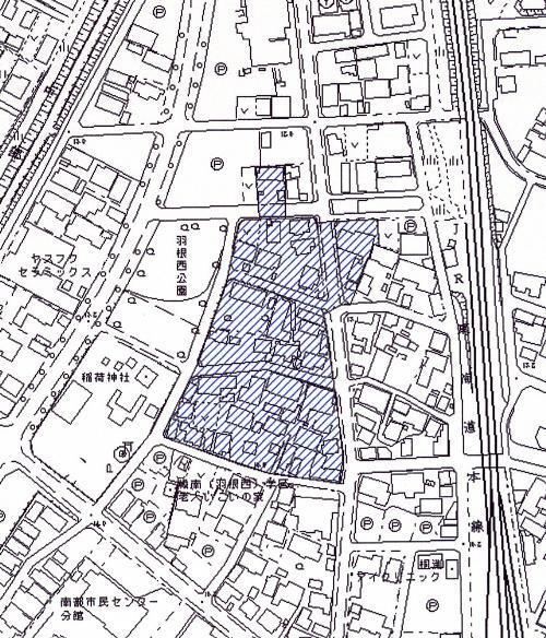 地図：岡崎駅西ミニまちづくり協議会の区域