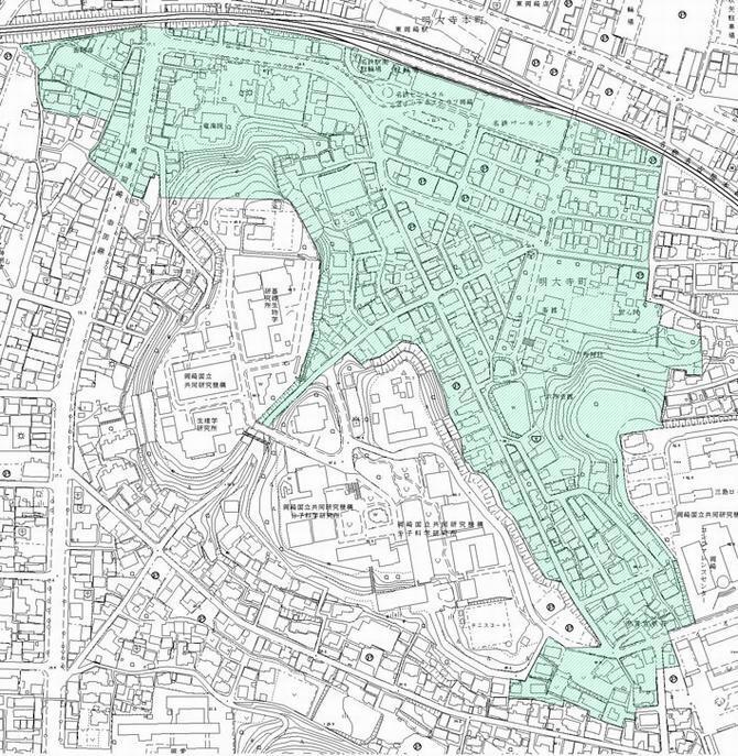 地図：東岡崎駅南地域環境美化と安全安心まちづくり協議会の区域