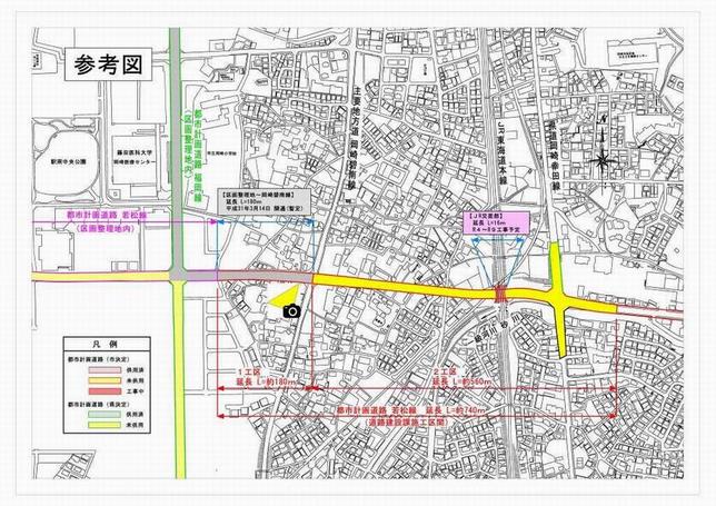 地図：若松線位置図