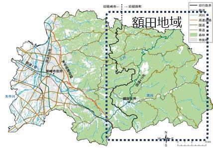 地図：額田地域