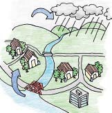 イラスト：雨降り2