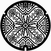 イラスト：マンホール蓋 菜の花