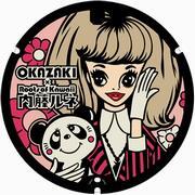 イラスト：マンホール蓋 ピンク