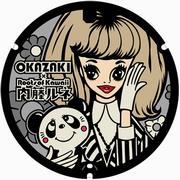 イラスト：マンホール蓋 グレー