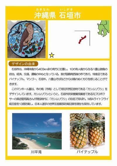 画面：マンホール蓋 沖縄県石垣市