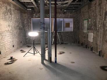 写真：土間コンクリート打設の様子