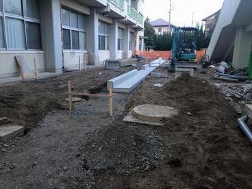 写真：外構施工の様子