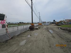 写真：基礎工事中の給食センター（令和5年6月）2