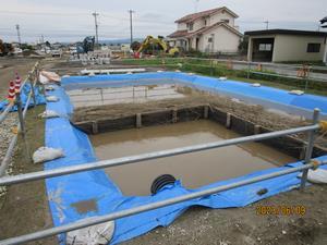 写真：基礎工事中の給食センター（令和5年6月）3