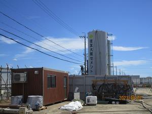 写真：基礎工事中の給食センター（令和5年8月）1