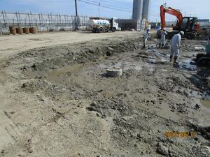 写真：基礎工事中の給食センター（令和5年8月）3