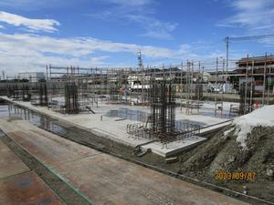 写真：基礎工事中の給食センター（令和5年9月）1