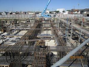 写真：躯体工事中の給食センター（令和5年9月）