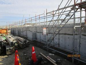 写真：躯体工事中の給食センター（令和5年10月）1