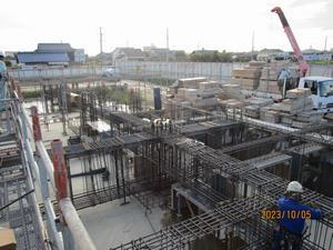 写真：躯体工事中の給食センター（令和5年10月）3